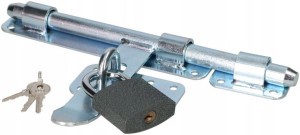 Rygiel 270mm Zasuwa Garażowa Drzwi Bram Z Kłódką