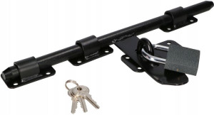 Rygiel 340mm Zasuwa Garażowa Drzwi Bram Z Kłódką