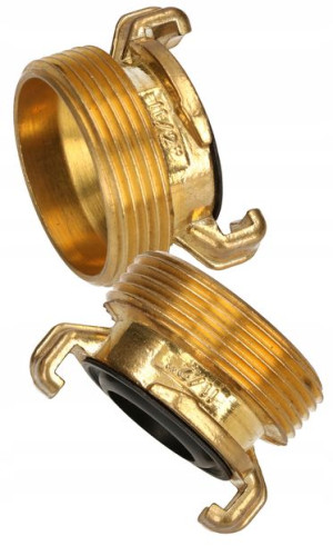 2x Szybkozłączka Mosiężna 11/2'' Złącze Węża Zew