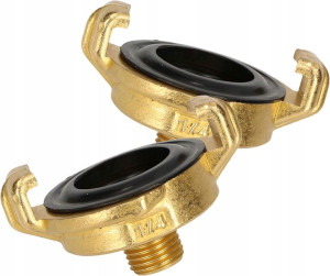 2x Szybkozłączka Mosiężna 1/4'' Złącze Węża Zew