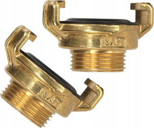 2x Szybkozłączka Mosiężna 3/4'' Złącze Węża Zew