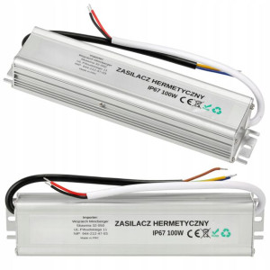 Zasilacz LED wodoodporny 8,33A 100W 12V IP67