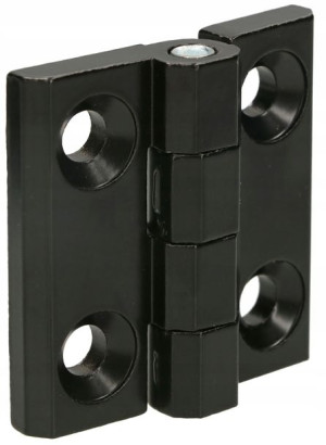 Zawias Drzwiowy Odlewany Splatany 40x40mm Czarny