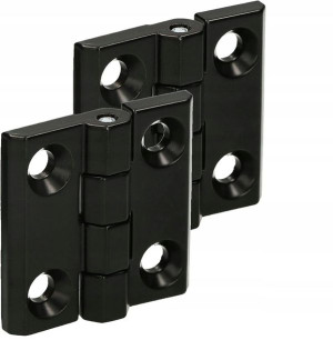 2x Zawias Drzwiowy Odlewany Splatany 60x60 Czarny