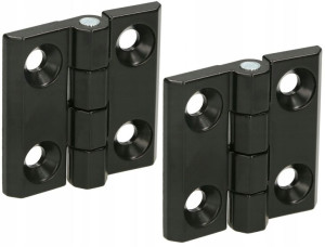 2x Zawias Drzwiowy Odlewany Splatany 50x50 Czarny
