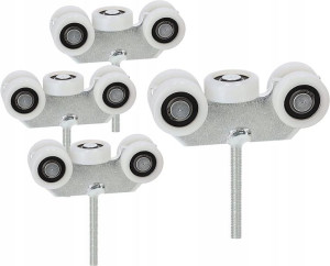 4x Wózek 5-rolkowy Do Bram Przesuwnych Śruba 12mm
