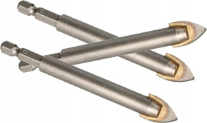 Wiertło Frez 12mm Szkła Płytek Gresu Ceramiki 3szt