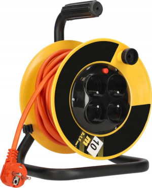 Zwijak Z/u Przedłużacz Bębnowy 10m Budowlany 3x1,5