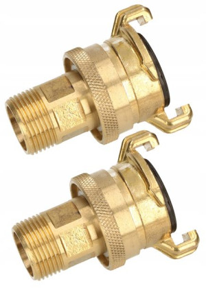 Złącze Kłowe Węża 3/4'' Szybkozłączka Mosiężna 2x