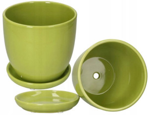 Doniczka Donica Osłonka Ceramiczna Podstawka 2 Szt