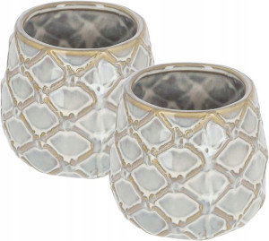 2x Doniczka Ananas Donica Osłonka Ceramiczna Fi90