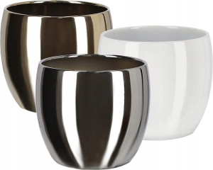 Zestaw Doniczka Donica Osłonka Ceramiczna 3 Kolory