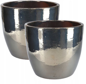 2x Doniczka Donica Osłonka Ceramiczna Szkliwiona
