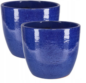 2x Doniczka Donica Osłonka Ceramiczna Szkliwiona