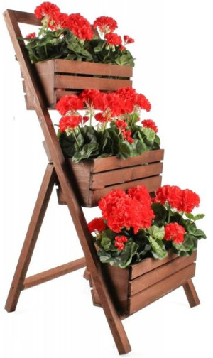 Kwietnik Drewniany Wkład 3-donice Balkonowe 105cm