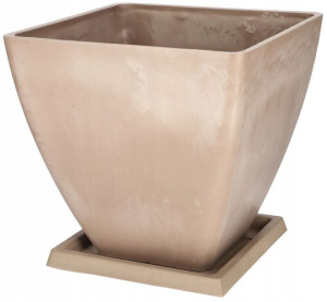 Doniczka Donica Osłonka Kompozytowa+podstawka 28cm