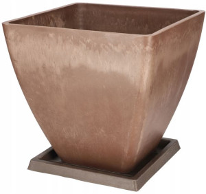 Doniczka Donica Osłonka Kompozytowa+podstawka 28cm