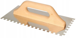 Paca Stal Nierdzewna Zębata 8x8mm Drewniany Uchwyt