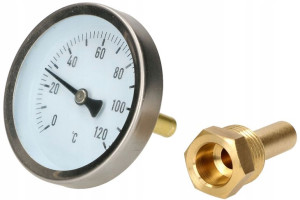 Termometr Bimetaliczny Tarczowy G 1/2" Piec