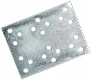 Płytka Perforowana Łącznik Płaski Ocynk 100x76 Mm