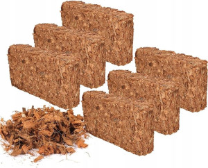 Chipsy Ścinki Kokosowe Brykiet Roślin Terrarium 6x