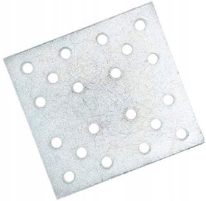 Płytka Perforowana Łącznik 76x80 Mm Płaski Ocynk