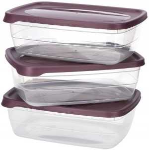 Pojemniki Hermetyczne Lunch Box Śniadaniówka 3 Szt
