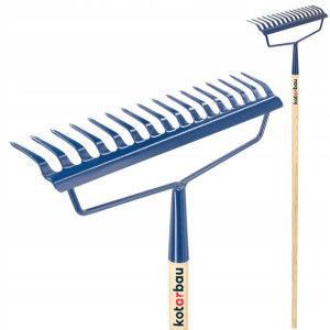Grabie Metalowe Ogrodowe 18-zębne Wzmocnione 163cm