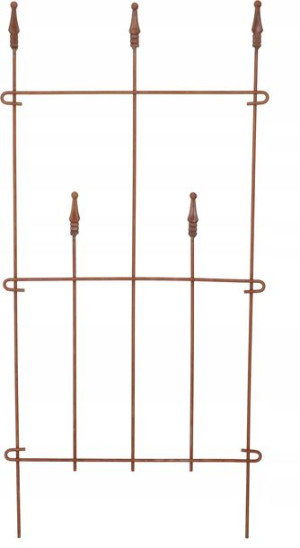Płotek Palisada 48cm Przęsło Ogrodowe Obrzeże Rdza