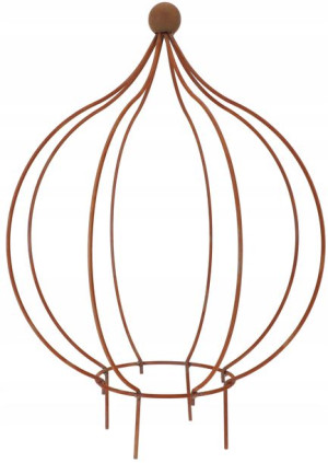 Figurka Ozdobna Cebula Ogrodowa Metalowa Rdza 49cm