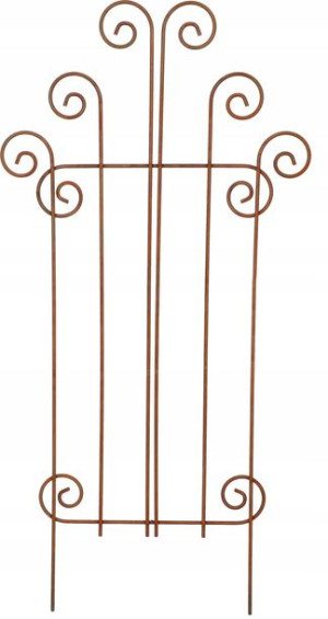 Płotek Palisada 48cm Przęsło Ogrodowe Obrzeże Rdza