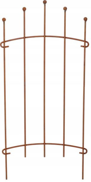 Płotek Palisada 48cm Przęsło Ogrodowe Obrzeże Rdza