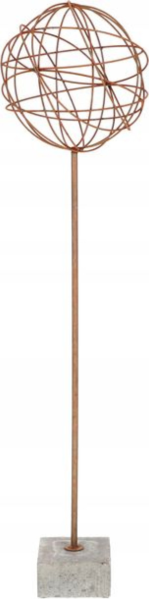 Kula Figurka Ozdobna Ogrodowa Metalowa Rdza 30cm