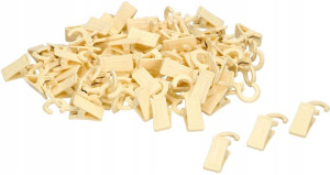100x Żabka Żabki Plastikowe Karnisza Drewnianego