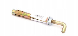 Kotwa 2-rozporowa Hak Prosty Kołek Stal M8/12x80mm