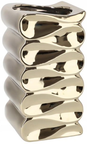 Doniczka Ceramiczna Donica Osłona 26 Cm Złota