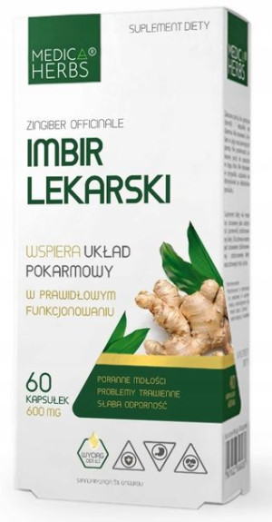 Medica Herbs Imbir Lekarski 600 mg 60kapsułek