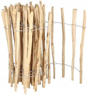 Płotek Leszczynowy Ogrodowy Palisada Łupanka 70cm