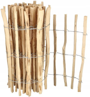 Płotek Leszczynowy Ogrodowy Palisada Łupanka 80cm