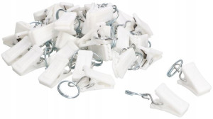 Żabki Plastikowe Metalowe Kółko Do Karnisza 100szt