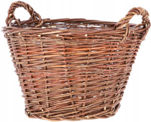 Kosz Drewno Doniczka Wiklina Kwiaty 40 Cm Osłonka