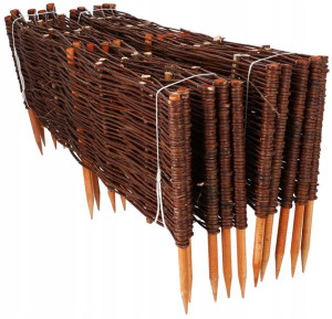 Wiklinowy Płotek Obrzeże Palisada 100x30cm 10 Szt