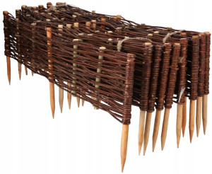 Wiklinowy Płotek Obrzeże Palisada 100x20cm 5 Szt