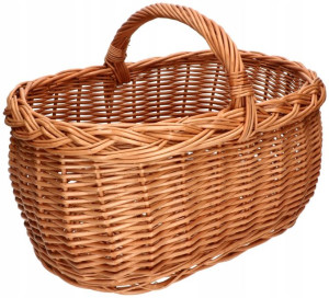 Kosz Koszyk Wiklinowy Na Zakupy Piknik Grzyby 45cm