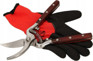Sekator 22cm Gałęzi Ogrodowy Nożyce Krzew Rękawice