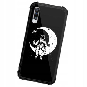 Etui ANTISHOCK do SAMSUNG A70 KOSMOS Księżyc Wzory