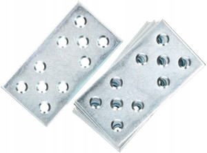 Płytka Perforowana Łącznik Płaski Ocynk 76x40 25sz