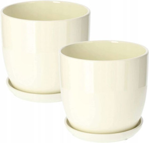 Doniczka Osłonka Ceramiczna Z Podstawką ⌀20 2szt