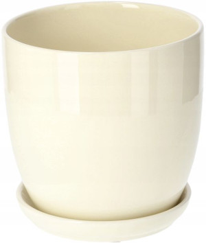 Doniczka Donica Osłonka Ceramiczna Z Podstawką ⌀17
