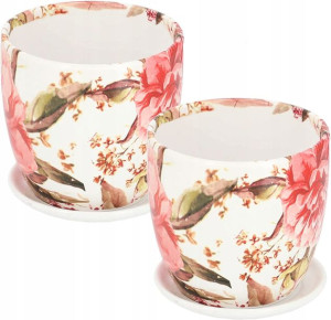 2x Doniczka 13 Donica Osłonka Ceramiczna Podstawka